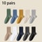 High Quality Cotton Men Socks Pack Lightweight Breathable Sock Set Durable Black Ankle Short Socks 7