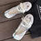 Fashionable And Versatile Womens Summer Casual Ballet Shoes Lightweight White Trainer Flats In Smal 8