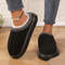 Cozy Winter Cashmere Warm Slippers For Women Thick Sole Heelless Half Mop Uggs Style Indoor Shoes 9