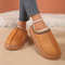 Cozy Winter Cashmere Warm Slippers For Women Thick Sole Heelless Half Mop Uggs Style Indoor Shoes 8