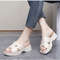 Comfortable Women Shoes Summer Slippers, Fashion Wedge Heels with Thick Sole, Soft Bottom Mother Shoes