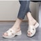 Comfortable Women Shoes Summer Slippers, Fashion Wedge Heels with Thick Sole, Soft Bottom Mother Shoes