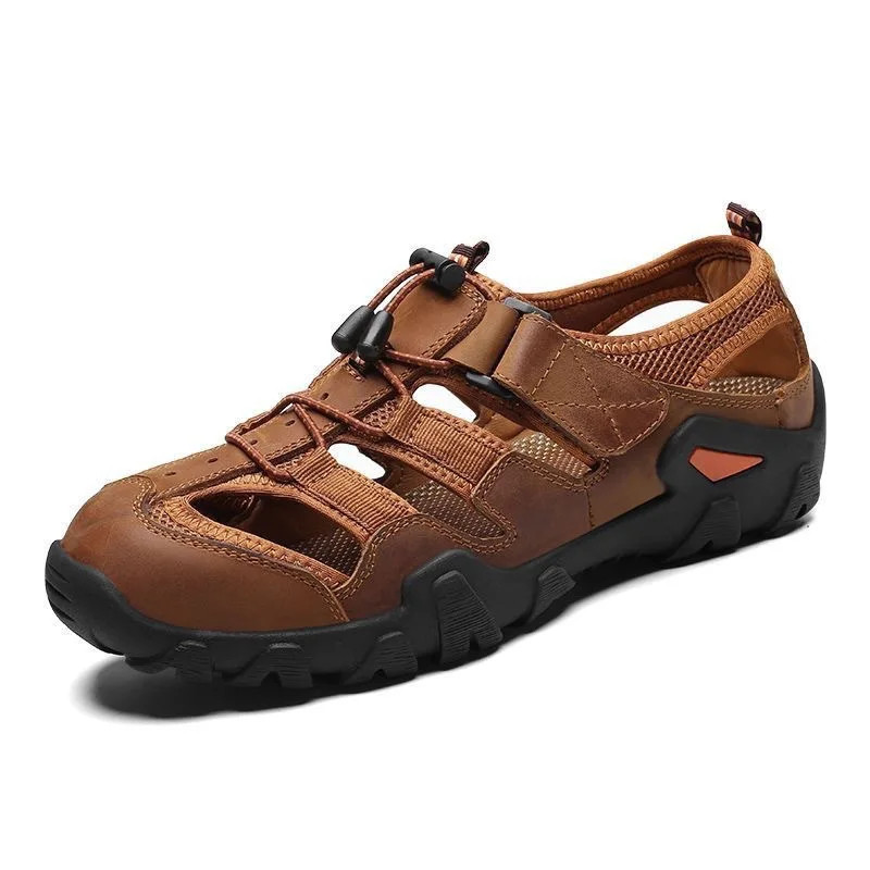 Mens Breathable Antiskid Sandals for Outdoor & Beach, Fashion Casual Shoes & Comfortable Soft Loafers
