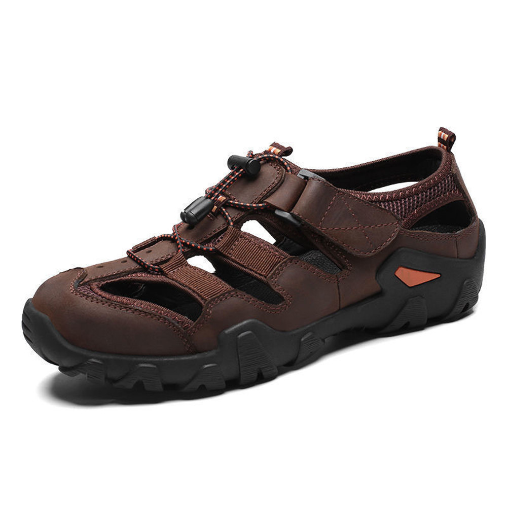Mens Breathable Antiskid Sandals for Outdoor & Beach, Fashion Casual Shoes & Comfortable Soft Loafers