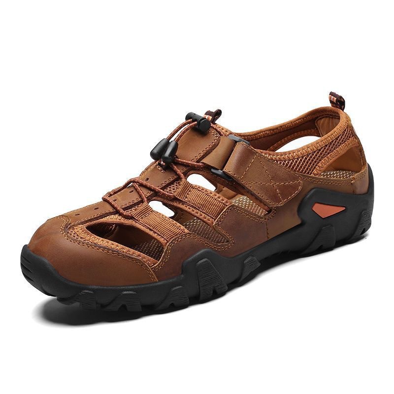 Mens Breathable Antiskid Sandals for Outdoor & Beach, Fashion Casual Shoes & Comfortable Soft Loafers
