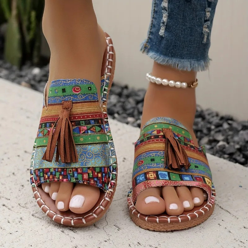 Summer Fashion Womens Casual Beach Luxury Sandals, Comfortable Open Toe Outdoor Flat Shoes