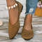 Casual Women Flats Pointed Toe Slip-On Shoes, Solid Color Breathable Loafers for Work and Daily Wear