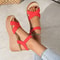 Summer Wedge Heel Platform Sandals Thick Bottom Buckle Casual Comfortable Walking Shoes For Women 2