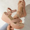 Summer Wedge Heel Platform Sandals Thick Bottom Buckle Casual Comfortable Walking Shoes For Women 5