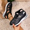 New Women Closed Toe Sandals, High Quality Wedge Shoes, Summer Buckle Strap Office and Career Sandals