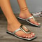 Luxury Women Flat Sandals Metal Decorate Fashion Slippers Summer Beach Slides Outdoor Female Flip F 1