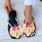 Summer Women Slippers, Fashionable Floral Slides, Elegant Outdoor Designer Sandals for Women
