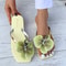 Summer Women Slippers, Fashionable Floral Slides, Elegant Outdoor Designer Sandals for Women