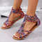 Summer Designer Women Random Rome Sandals, Casual Lightweight Flats, Stylish Open Toe Beach Shoes for Women
