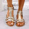 Summer Designer Women Random Rome Sandals, Casual Lightweight Flats, Stylish Open Toe Beach Shoes for Women