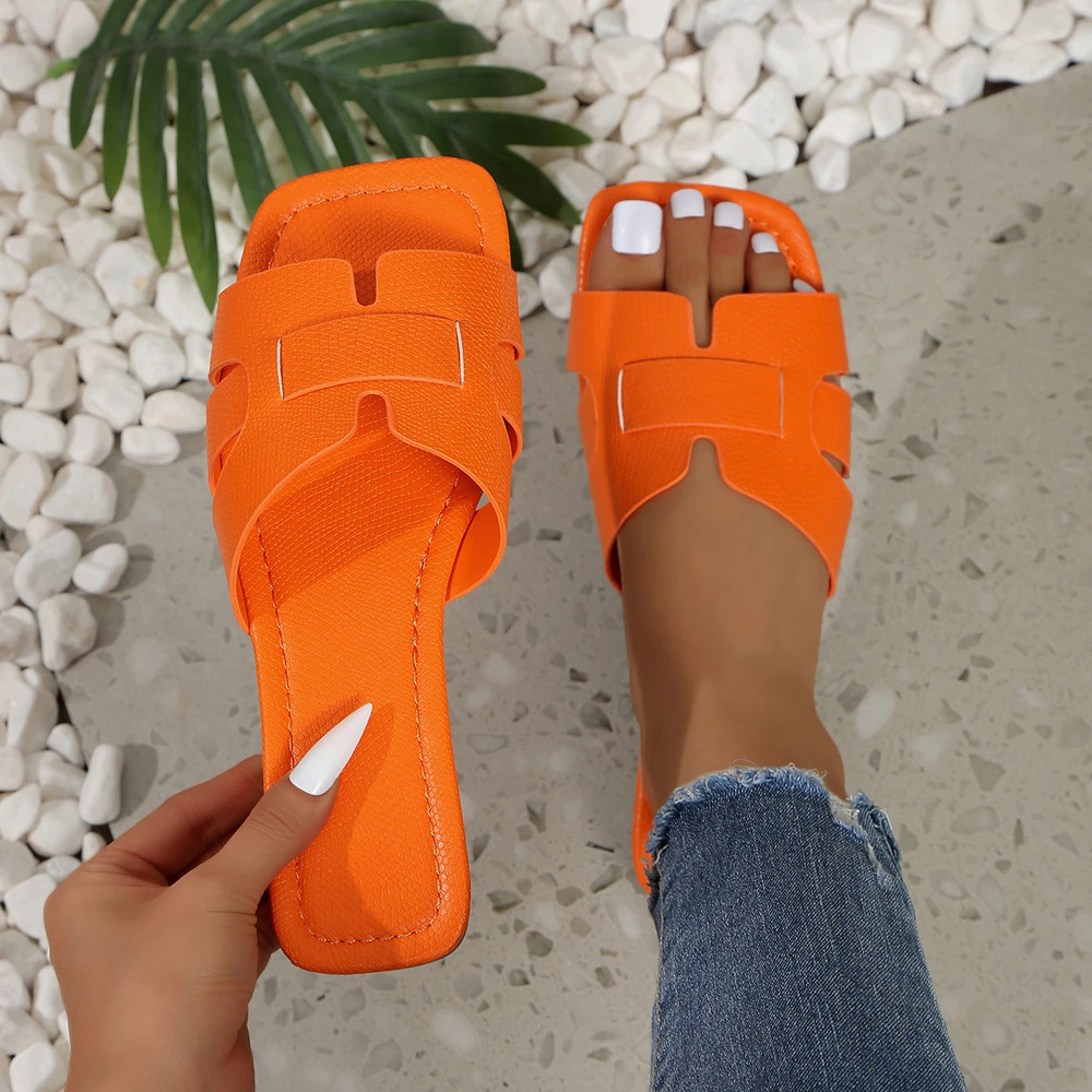 Trend Designer Women Slides, Luxury Summer Slippers, Outdoor Beach Flat Sandals, Stylish Women Shoes
