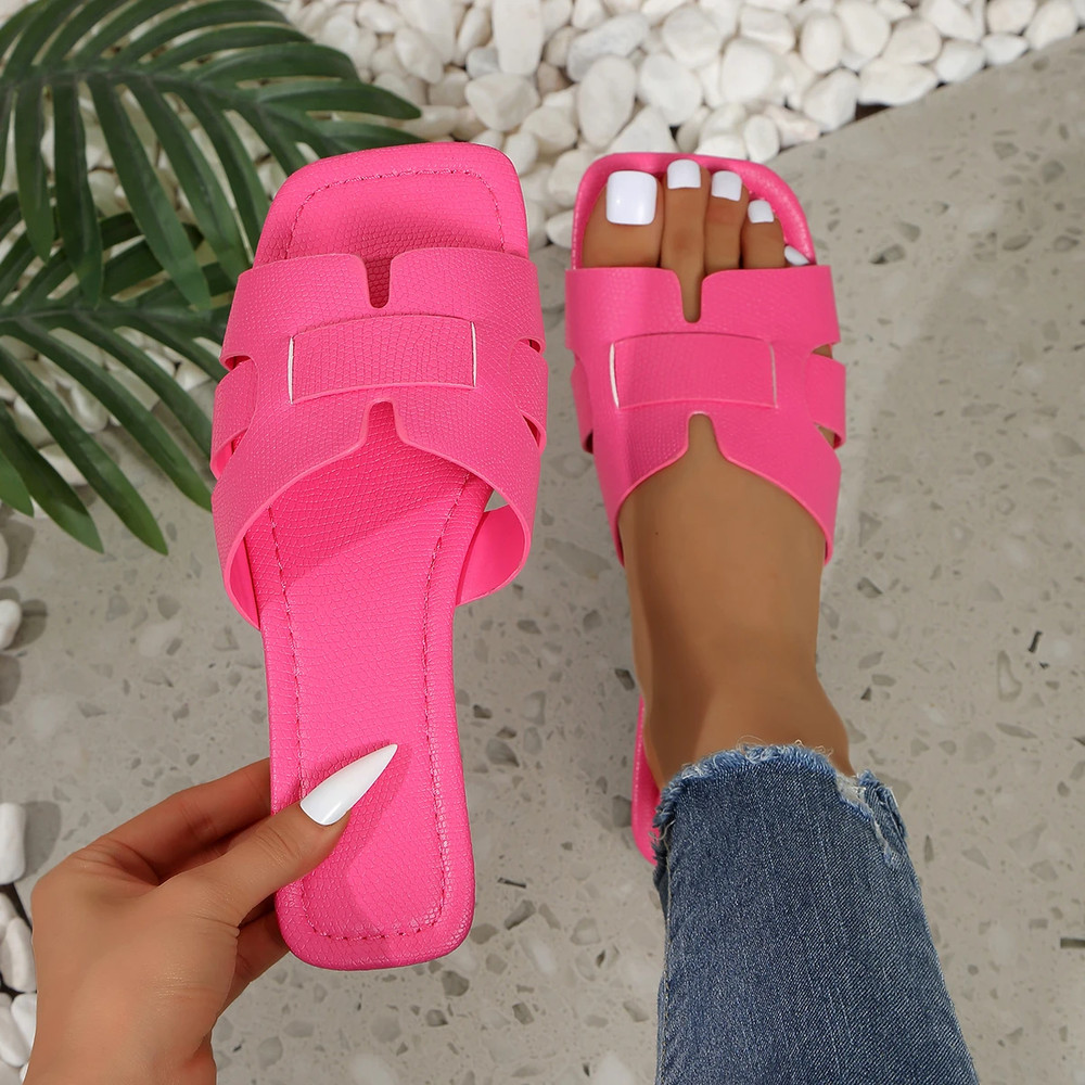 Trend Designer Women Slides, Luxury Summer Slippers, Outdoor Beach Flat Sandals, Stylish Women Shoes