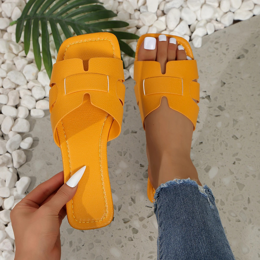 Trend Designer Women Slides, Luxury Summer Slippers, Outdoor Beach Flat Sandals, Stylish Women Shoes