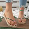 Fashion Flat Women Slippers, Summer Faux Grass Sandals, Beach Casual Slides, Woven Flip Flops