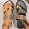 Trendy Sparkle Rhinestone Sandals Summer Women Flat Slippers Dressy Slip On Casual Slides Bling Bea 0