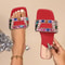 Casual Women Rhinestone Slippers Fairy Style Summer Home Sandals Flat Fashion Slides Versatile Desi 3