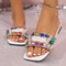Casual Women Rhinestone Slippers Fairy Style Summer Home Sandals Flat Fashion Slides Versatile Desi 7