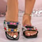 Casual Women Rhinestone Slippers Fairy Style Summer Home Sandals Flat Fashion Slides Versatile Desi 8