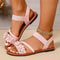 Fashion Flower Wedge Sandals for Women, Summer Casual Sandals, Solid Color Breathable Beach Shoes, Stylish Women Sandals