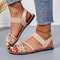 Fashion Flower Wedge Sandals for Women, Summer Casual Sandals, Solid Color Breathable Beach Shoes, Stylish Women Sandals