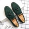 Frosted Leather Tassel Loafers High Quality Mens Slip On Shoes Comfortable Male Driving Flats Allma 6