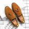 Frosted Leather Tassel Loafers High Quality Mens Slip On Shoes Comfortable Male Driving Flats Allma 7