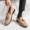 Designer Mens Moccasins, Fashion Brand Men's Suede Tassel Leather Slip-on Shoes, Retro Pointed Banquet Social Driving
