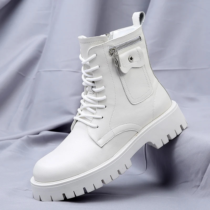 High Quality Mens Chelsea Boots Luxury Leather English Style Thick Sole Famous Brand Casual Shoes 2