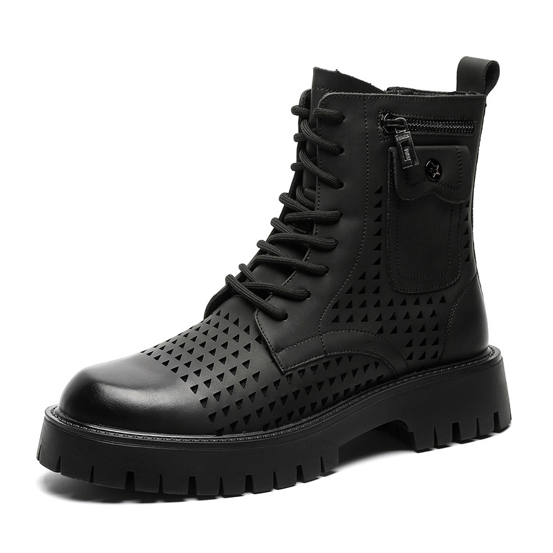 High Quality Mens Chelsea Boots Luxury Leather English Style Thick Sole Famous Brand Casual Shoes 9