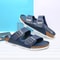 Summer Beach Slip On Flats Casual Cork Slippers Double Buckle Clogs Nonslip Soft Sole Shoes For Men 4