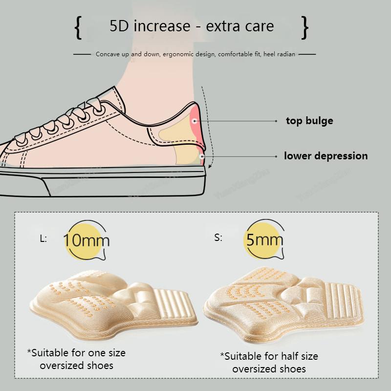 High Heel Cushion Inserts Heel Stickers Antiwear Feet Pads Sneaker Shrinking Insoles Heel Protector 5
