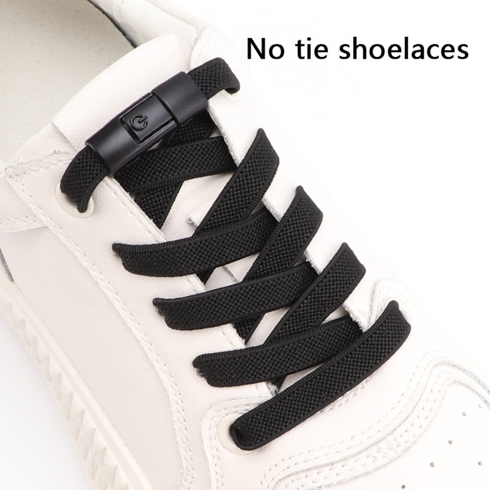No Tie Elastic Shoelaces Press Lock Shoelace Colorful Sneakers Laces Tieless Shoe Laces One Size Ad 2