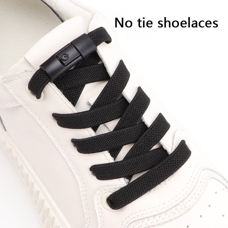 No Tie Elastic Shoelaces Press Lock Shoelace Colorful Sneakers Laces Tieless Shoe Laces One Size Ad 2