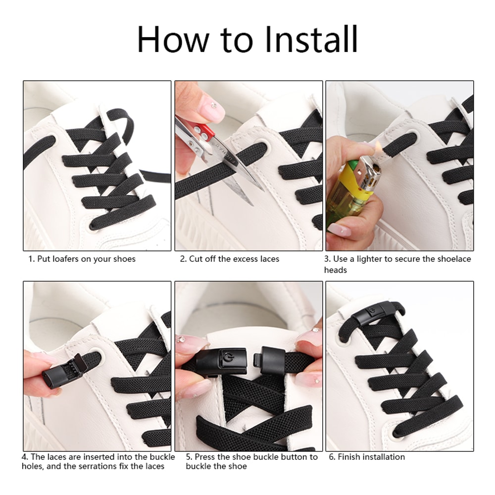 No Tie Elastic Shoelaces Press Lock Shoelace Colorful Sneakers Laces Tieless Shoe Laces One Size Ad 4