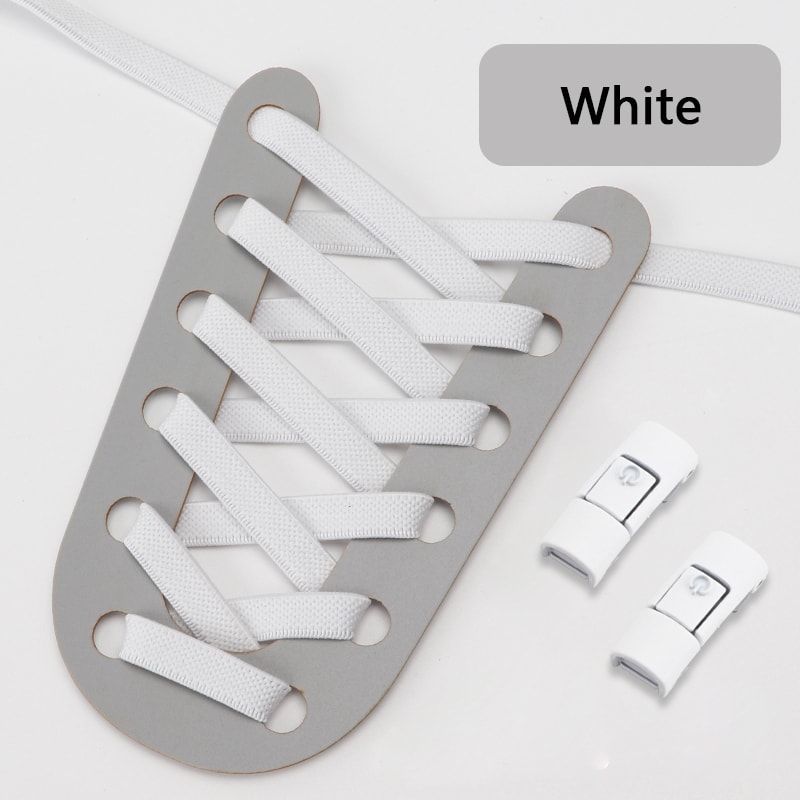 No Tie Elastic Shoelaces Press Lock Shoelace Colorful Sneakers Laces Tieless Shoe Laces One Size Ad 11