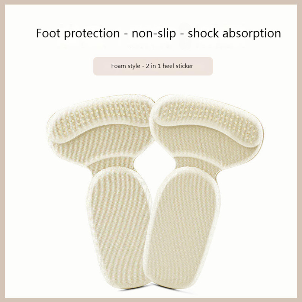 Heel Protector T Shape Sponge Shoe Cushion, High Heel Inserts, Heel Pads, Shoe Adjuster for Women, Comfortable Insoles