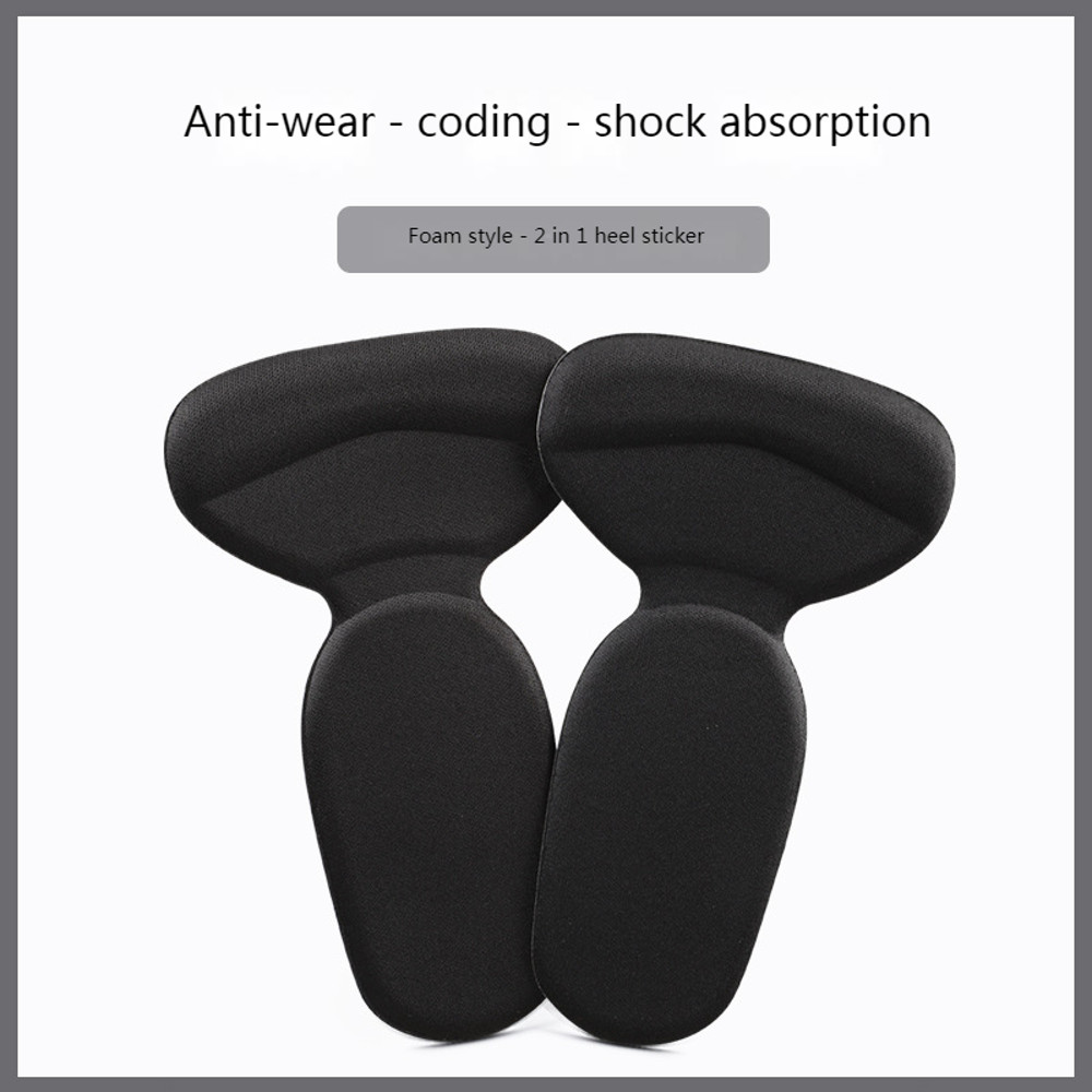 Heel Protector T Shape Sponge Shoe Cushion, High Heel Inserts, Heel Pads, Shoe Adjuster for Women, Comfortable Insoles