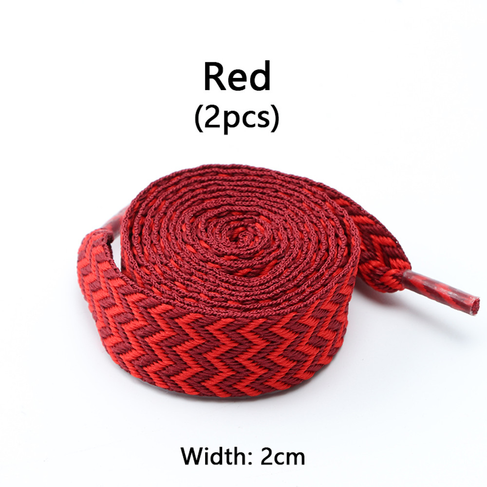 Luxury Wavy Bread Shoe Laces Flat Shoelaces For Sneakers Trend Rope Strings For Stylish Shoes 9