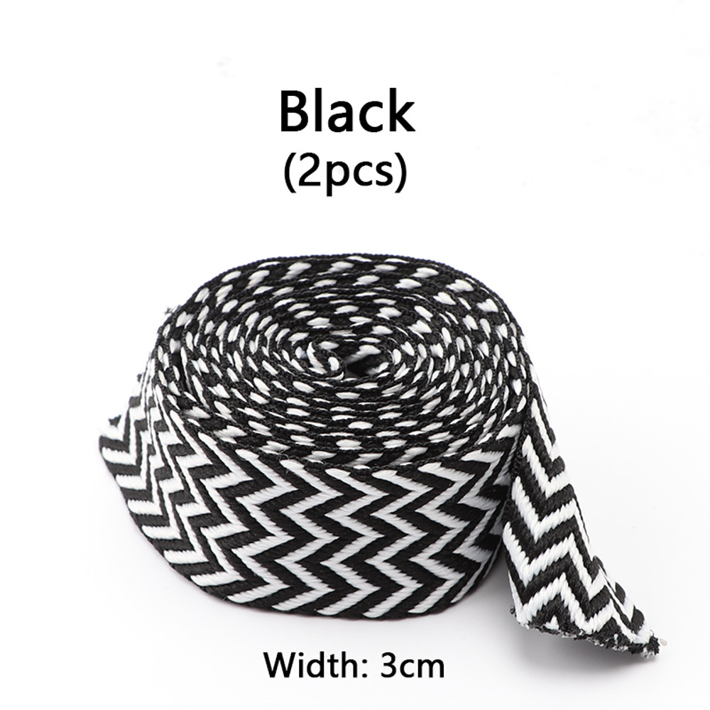 Luxury Wavy Bread Shoe Laces Flat Shoelaces For Sneakers Trend Rope Strings For Stylish Shoes 13