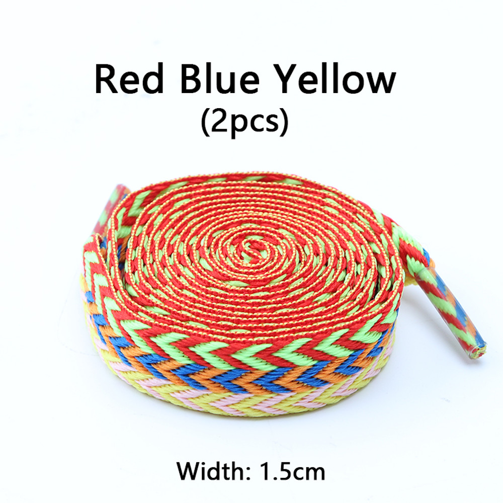 Luxury Wavy Bread Shoe Laces Flat Shoelaces For Sneakers Trend Rope Strings For Stylish Shoes 14