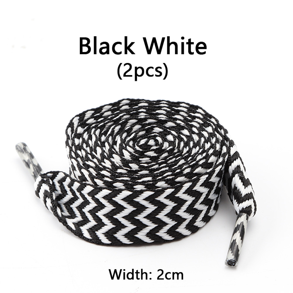 Luxury Wavy Bread Shoe Laces Flat Shoelaces For Sneakers Trend Rope Strings For Stylish Shoes 16