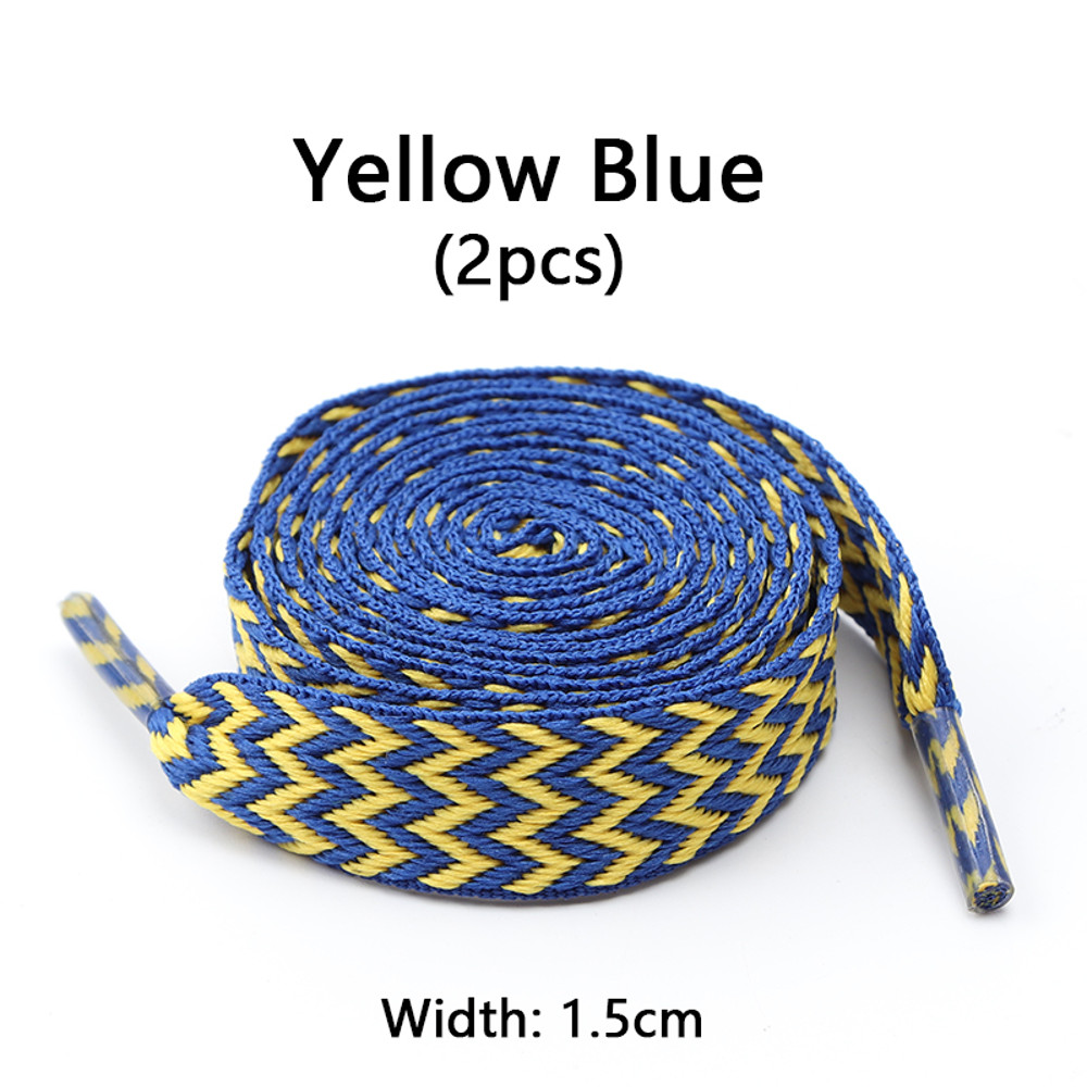 Luxury Wavy Bread Shoe Laces Flat Shoelaces For Sneakers Trend Rope Strings For Stylish Shoes 21
