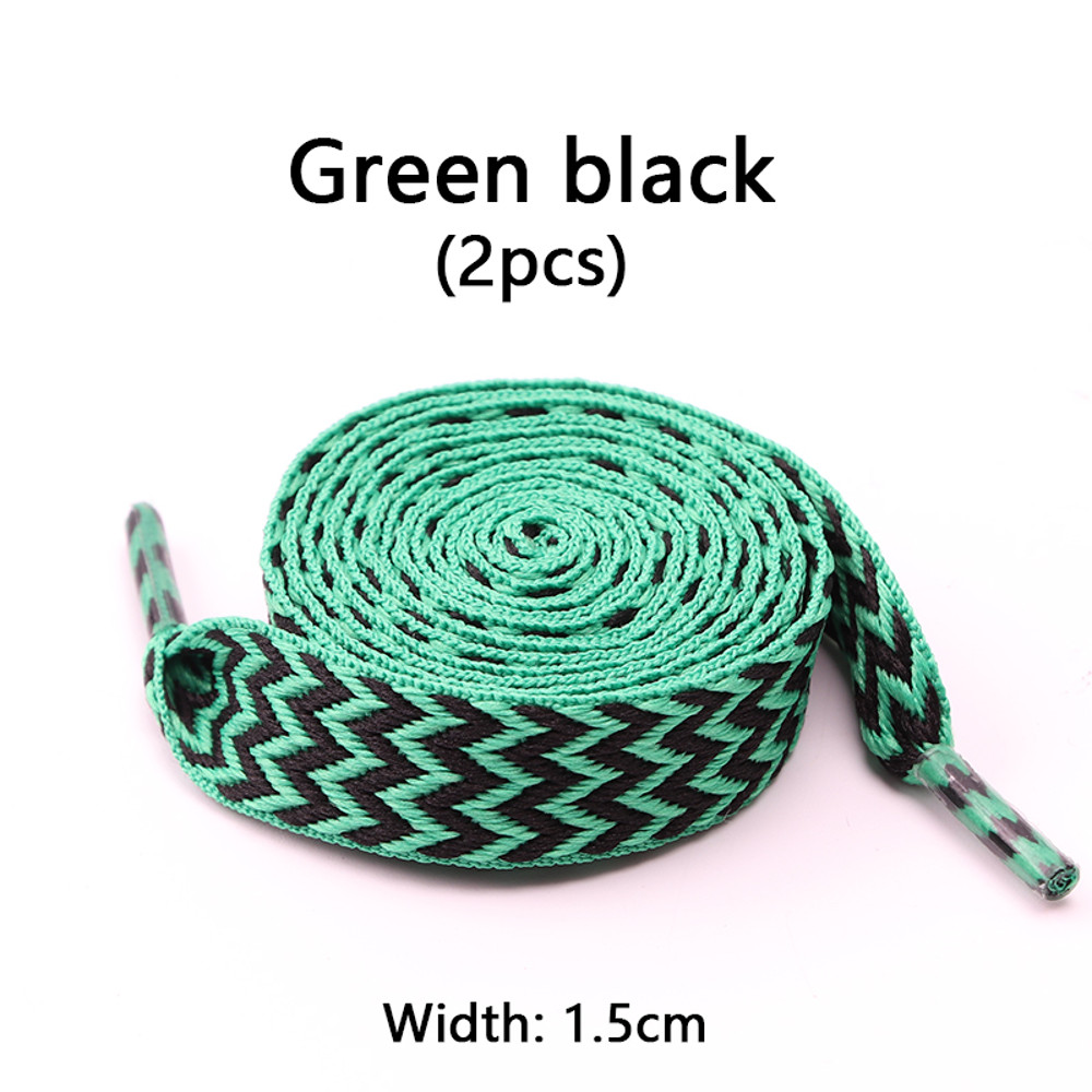 Luxury Wavy Bread Shoe Laces Flat Shoelaces For Sneakers Trend Rope Strings For Stylish Shoes 23