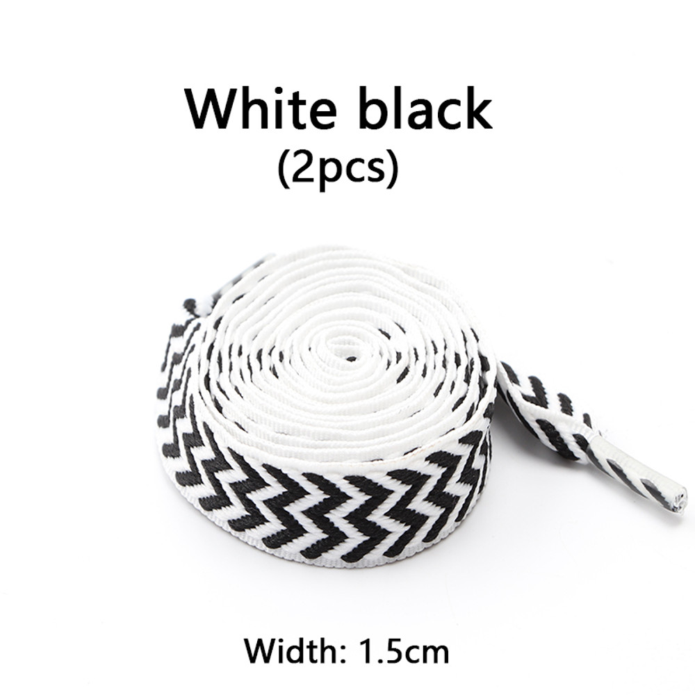 Luxury Wavy Bread Shoe Laces Flat Shoelaces For Sneakers Trend Rope Strings For Stylish Shoes 24