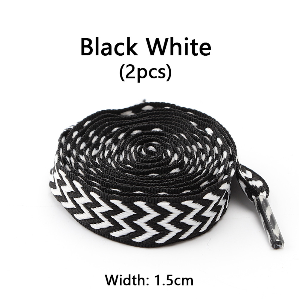 Luxury Wavy Bread Shoe Laces Flat Shoelaces For Sneakers Trend Rope Strings For Stylish Shoes 25